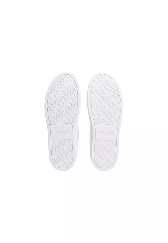 Calvin Klein Calvin Klein Erkek Rahat Taban Bağcıklı Deri Düz Taban Beyaz Sneaker YM0YM01435-01V