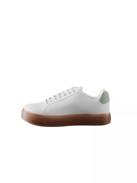 Calvin Klein Calvin Klein Erkek Rahat Taban Bağcıklı Deri Düz Taban Beyaz Sneaker YM0YM01435-0LE