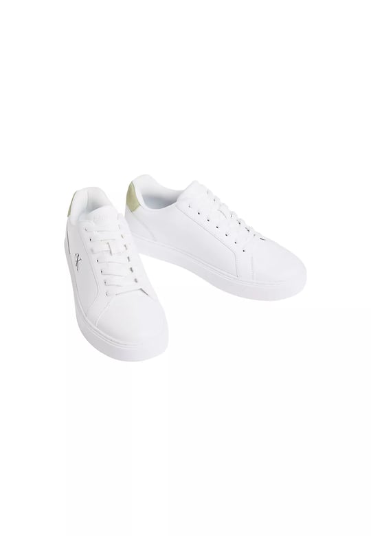 Calvin Klein Calvin Klein Erkek Rahat Taban Bağcıklı Deri Düz Taban Beyaz Sneaker YM0YM01435-01V