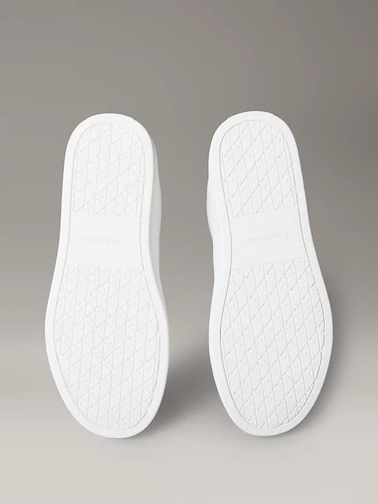 Calvin Klein Calvin Klein Erkek Rahat Taban Bağcıklı Deri Düz Taban Beyaz Sneaker YM0YM01435-01W