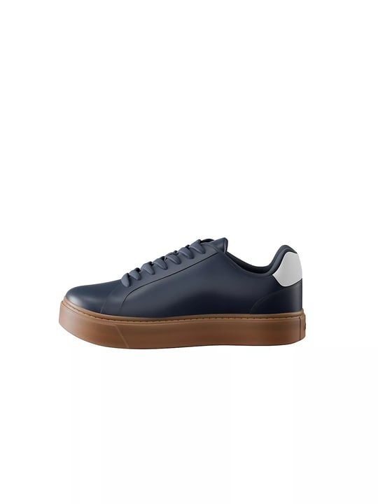 Calvin Klein Calvin Klein Erkek Rahat Taban Bağcıklı Deri Düz Taban Lacivert Sneaker YM0YM01435-0ZV
