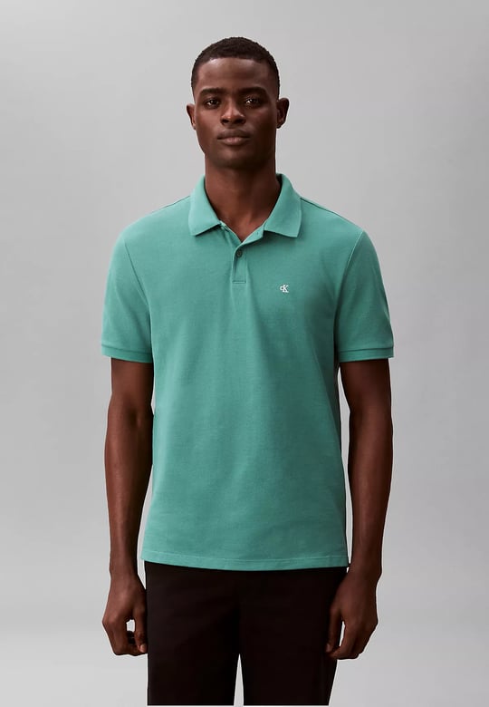 Calvin Klein Calvin Klein Erkek Regular Fit %100 Pamuklu CK Logolu Kısa Kollu Yeşil T-Shirt LV040EM269-VFL