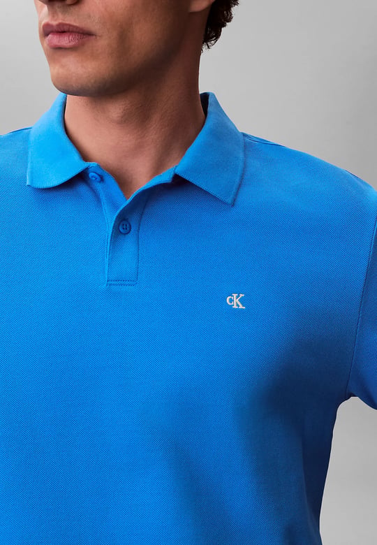 Calvin Klein Calvin Klein Erkek Regular Fit %100 Pamuklu CK Logolu Kısa Kollu Mavi T-Shirt LV040EM269-CFM