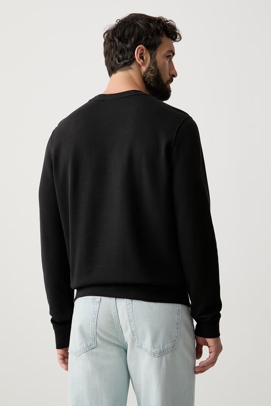 Calvin Klein Calvin Klein Erkek Regular Fit Yuvarlak Yakalı Logo Baskılı Pamuklu Uzun Kollu Siyah Sweatshirt LV04RG278G-UB1