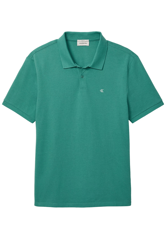 Calvin Klein Calvin Klein Erkek Regular Fit %100 Pamuklu CK Logolu Kısa Kollu Yeşil T-Shirt LV040EM269-VFL