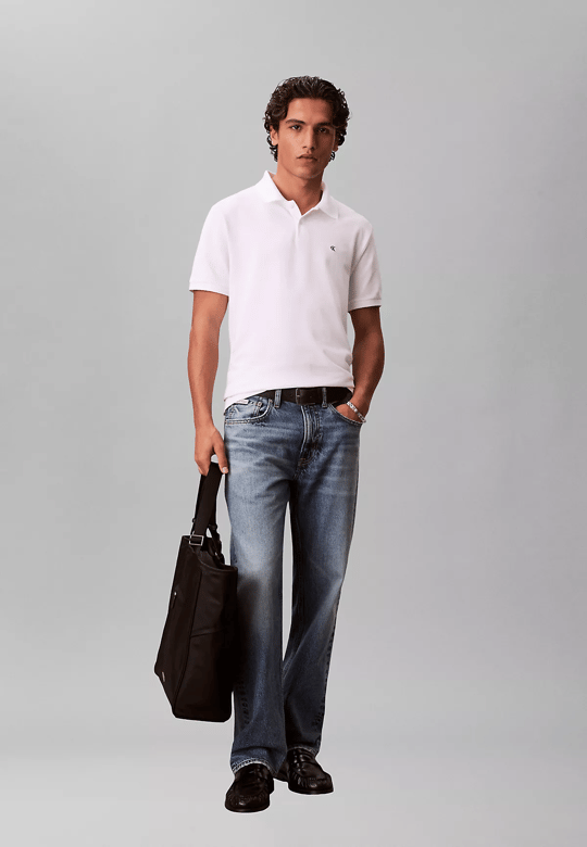 Calvin Klein Calvin Klein Erkek Regular Fit %100 Pamuklu CK Logolu Kısa Kollu Beyaz T-Shirt LV040EM269-YAF