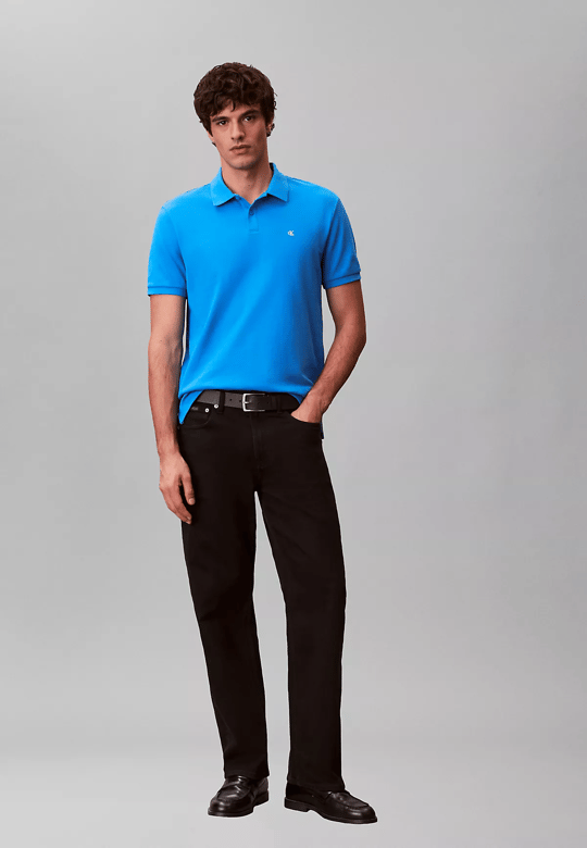 Calvin Klein Calvin Klein Erkek Regular Fit %100 Pamuklu CK Logolu Kısa Kollu Mavi T-Shirt LV040EM269-CFM
