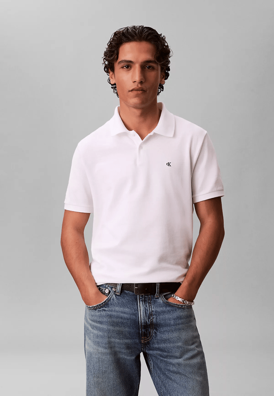 Calvin Klein Calvin Klein Erkek Regular Fit %100 Pamuklu CK Logolu Kısa Kollu Beyaz T-Shirt LV040EM269-YAF