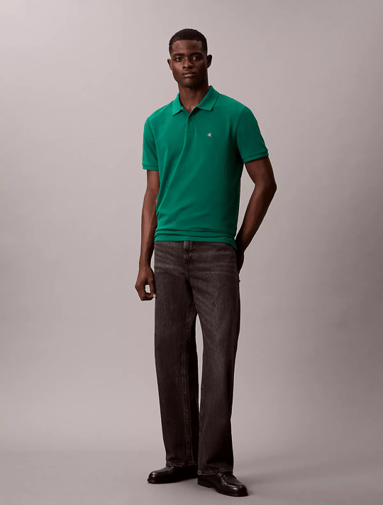 Calvin Klein Calvin Klein Erkek Regular Fit %100 Pamuklu CK Logolu Kısa Kollu Yeşil T-Shirt LV040EM269-2ES