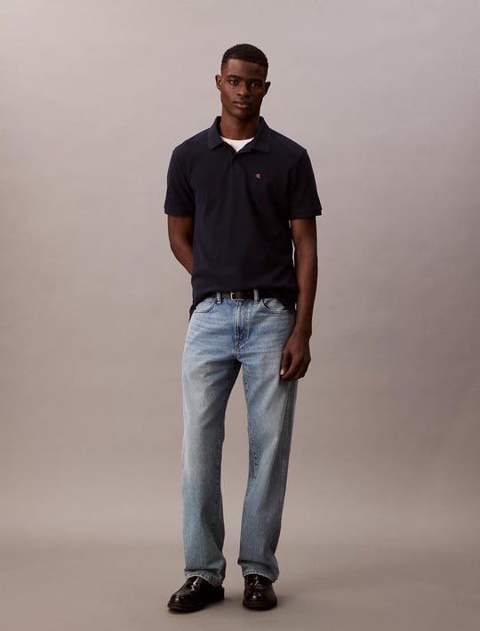 Calvin Klein Calvin Klein Erkek Regular Fit %100 Pamuklu CK Logolu Kısa Kollu Lacivert Polo Yaka T-Shirt LV040EM269-CEF