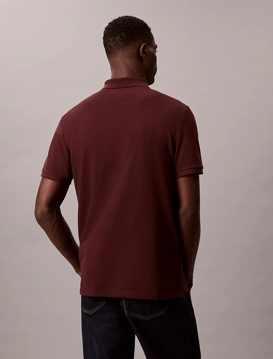 Calvin Klein Calvin Klein Erkek Regular Fit %100 Pamuklu CK Logolu Kısa Kollu Bordo T-Shirt LV040EM269-2E8