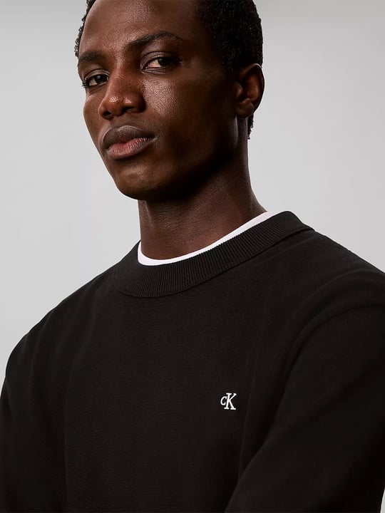 Calvin Klein Calvin Klein Erkek Regular Fit Bisiklet Yaka Uzun Kol Pamuklu Siyah Sweatshirt LV04RH325G-UB1