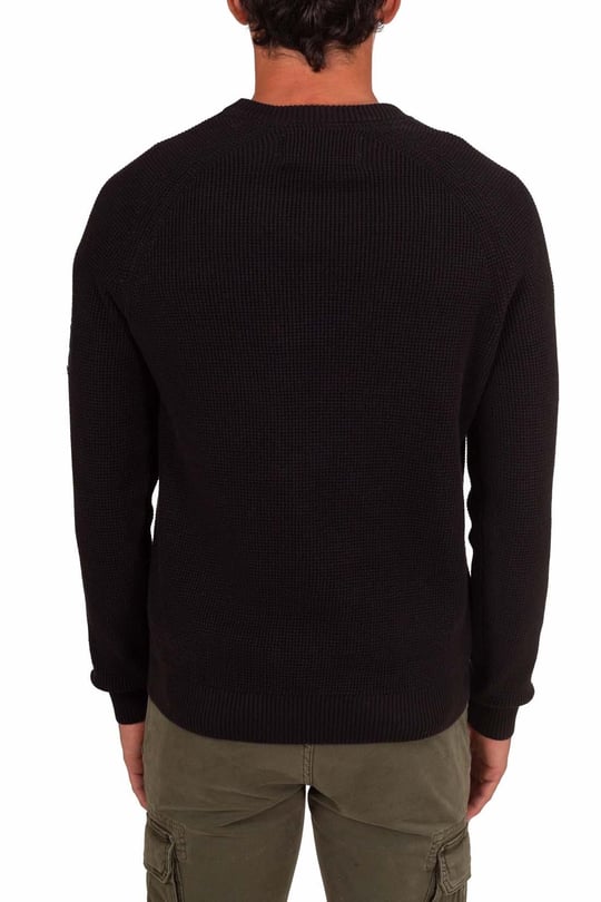 Calvin Klein Calvin Kleın Erkek Regular Fit Pamuklu Bisiklet Yaka Uzun Kollu Siyah Kazak J30J323989-BEH