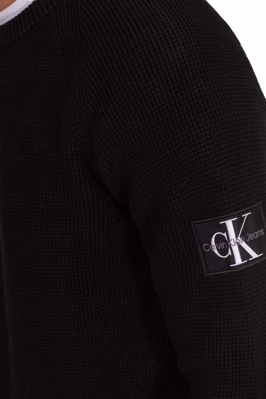 Calvin Klein Calvin Kleın Erkek Regular Fit Pamuklu Bisiklet Yaka Uzun Kollu Siyah Kazak J30J323989-BEH