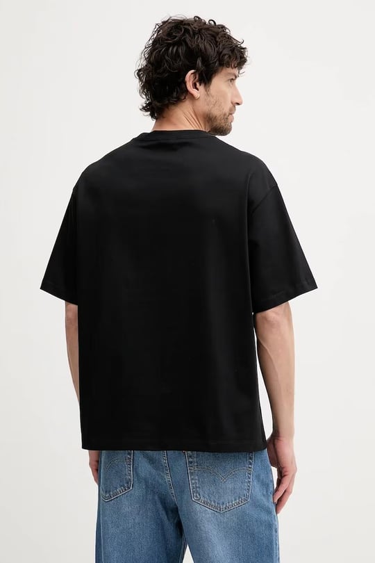 Calvin Klein Calvin Klein Erkek Renkli Calvin Yazı Desen Kısa Kol Regular Fit Siyah T-Shirt LV04RC808G-UB1