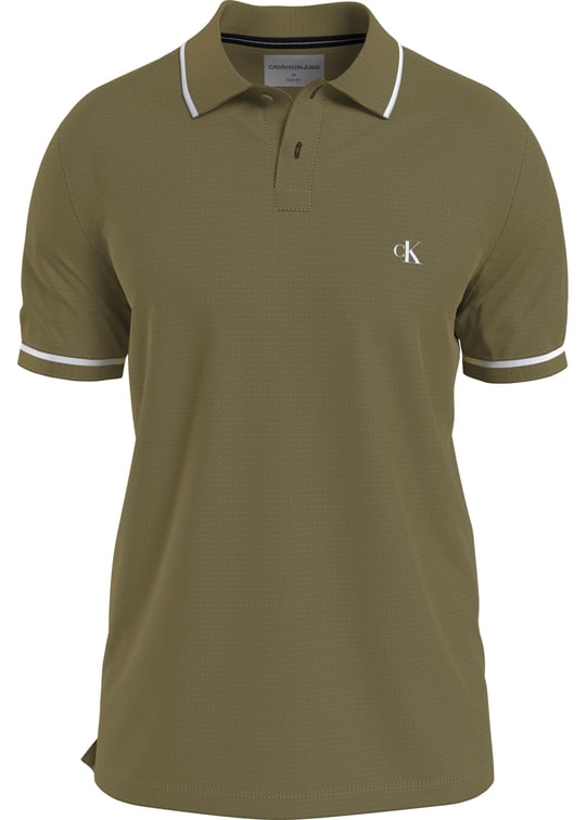 Calvin Klein Calvin Kleın Erkek Slim Fit Polo Yaka Kısa Kol Yeşil Polo Yaka T-Shirt J30J315603-LB6