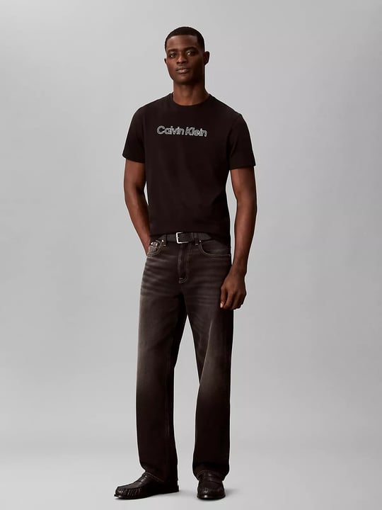 Calvin Klein Calvin Klein Erkek Slim Fit Kısa Kollu Pamuklu Siyah T-Shirt LV04LH800G-UB1
