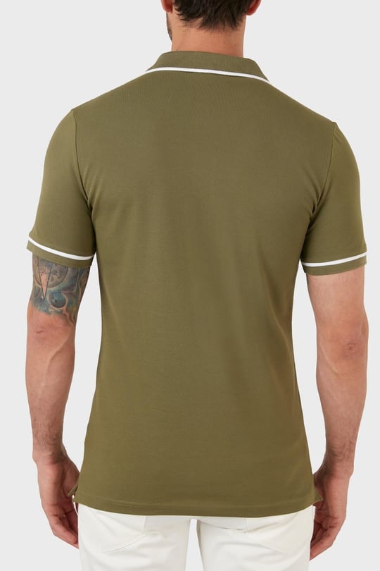 Calvin Klein Calvin Kleın Erkek Slim Fit Polo Yaka Kısa Kol Yeşil Polo Yaka T-Shirt J30J315603-LB6