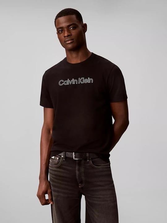 Calvin Klein Calvin Klein Erkek Slim Fit Kısa Kollu Pamuklu Siyah T-Shirt LV04LH800G-UB1
