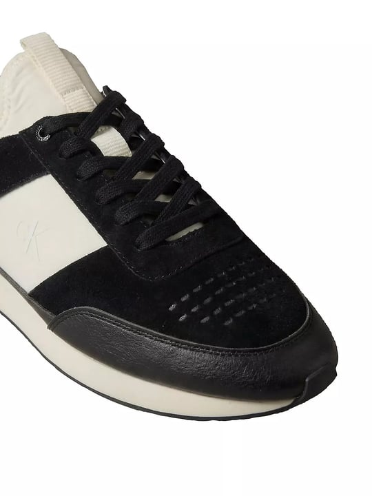 Calvin Klein Calvin Klein Erkek Süet Yüzey Airfit Tabanlı Esnek Bilekli Monogram Logolu Siyah Sneaker HM0HM02305-0GN