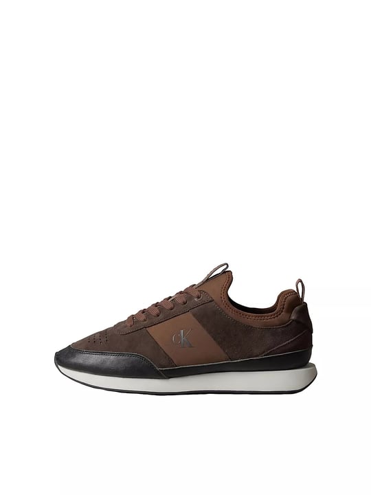 Calvin Klein Calvin Klein Erkek Süet Yüzey Airfit Tabanlı Esnek Bilekli Monogram Logolu Kahverengi Sneaker HM0HM02305-0H2