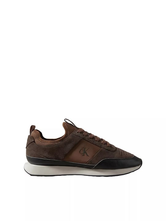 Calvin Klein Calvin Klein Erkek Süet Yüzey Airfit Tabanlı Esnek Bilekli Monogram Logolu Kahverengi Sneaker HM0HM02305-0H2
