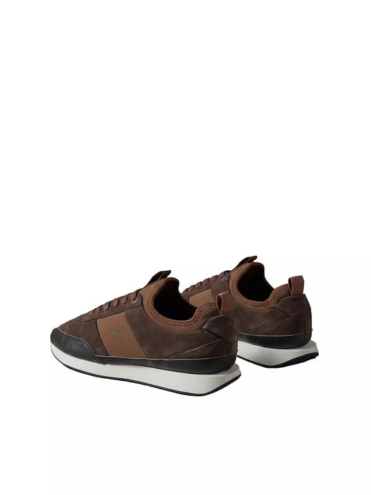 Calvin Klein Calvin Klein Erkek Süet Yüzey Airfit Tabanlı Esnek Bilekli Monogram Logolu Kahverengi Sneaker HM0HM02305-0H2