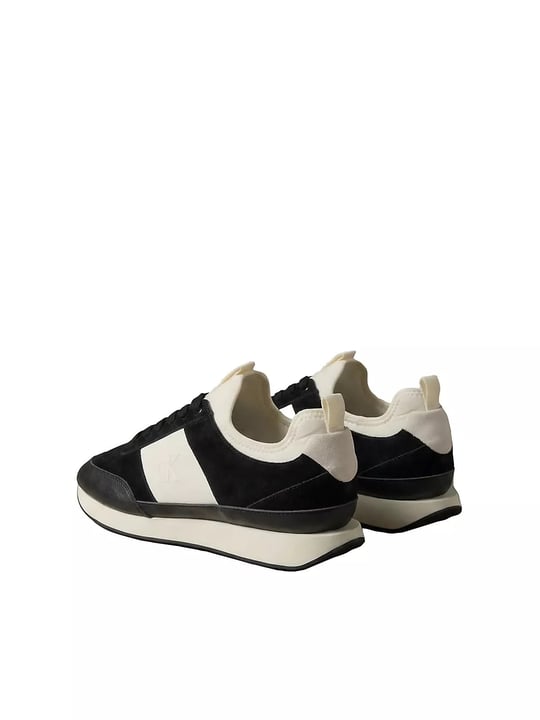 Calvin Klein Calvin Klein Erkek Süet Yüzey Airfit Tabanlı Esnek Bilekli Monogram Logolu Siyah Sneaker HM0HM02305-0GN