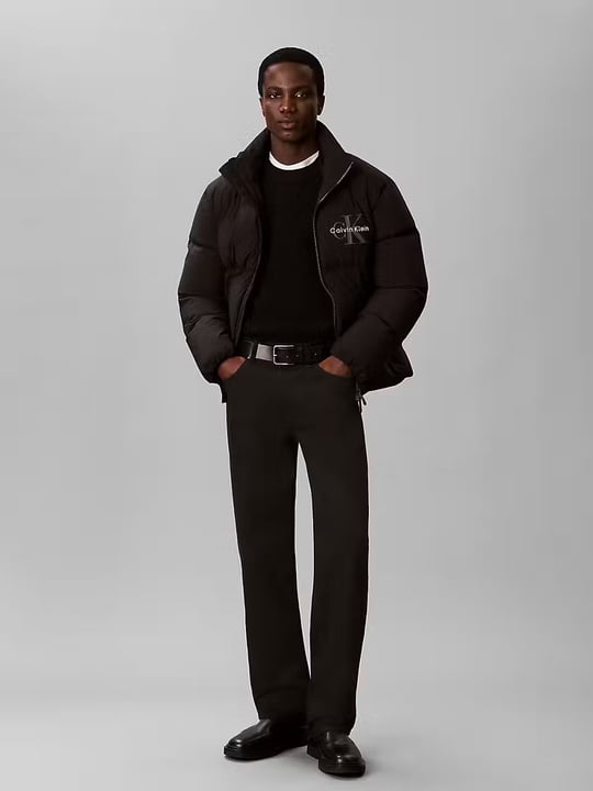 Calvin Klein Calvin Klein Erkek Uzun Kol Bisiklet Yaka Calvin Klein Baskı Desen Pamuklu Siyah Sweatshirt LV04RH326G-UB1