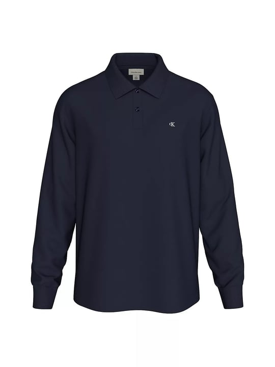 Calvin Klein Calvin Klein Erkek Uzun Kollu Rahat Kesim Lacivert Polo Yaka T-Shirt LV04RH263G-CEF