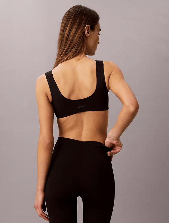 Calvin Klein Calvin Klein Kadın Askılı Kare Yaka Crop Siyah Sporcu Sütyeni LVGWS6K166-UB1