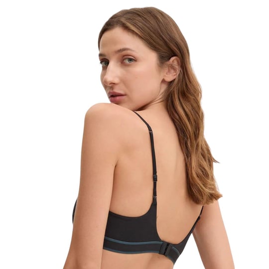 Calvin Klein Calvin Kleın Kadın Askılı Marka Logolu Pamuklu Siyah Bralet 000QF7957E-UB1