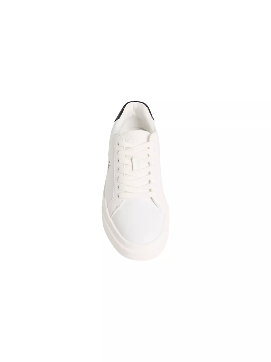 Calvin Klein Calvin Klein Kadın Bağcıklı Rahat Taban Logo Detaylı Deri Günlük Beyaz-Siyah Sneaker YW0YW01947-06X