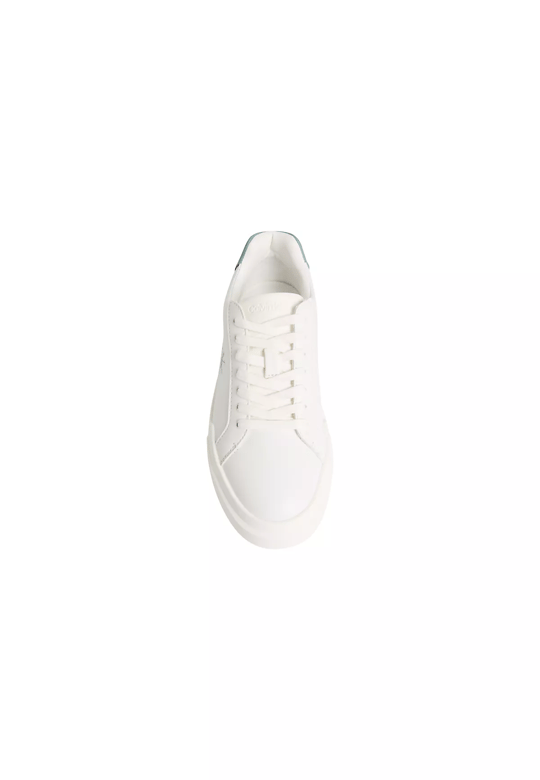 Calvin Klein Calvin Klein Kadın Bağcıklı Rahat Taban Logo Detaylı Deri Günlük Beyaz Sneaker YW0YW01947-05X