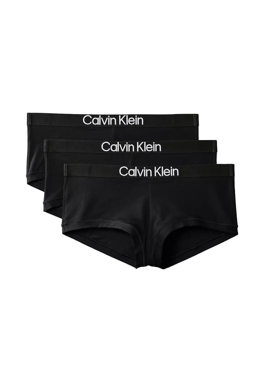 Calvin Klein Calvin Klein Kadın Bel Bölümü Calvin Klein Yazı Desen Slim fit Pamuklu Rahat Siyah Boxer LV00QD5399-UB1