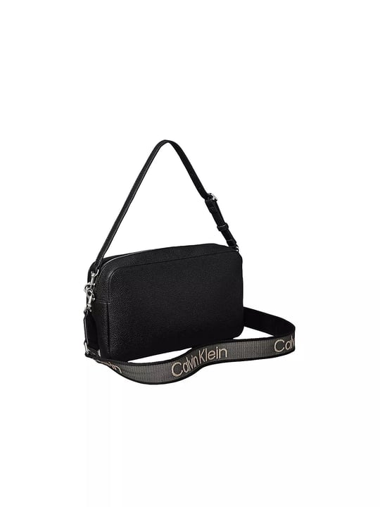 Calvin Klein Calvin Klein Kadın Çıkarılabilir Askılı Fermuarlı Logo Detaylı Siyah Çanta LV04F3642G-UB1