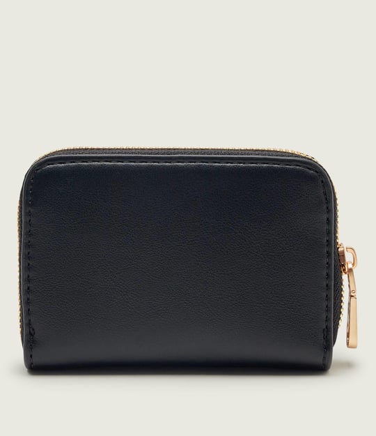 Calvin Klein Calvin Klein Kadın CK Desenli Fermuar Kapamalı Kart Bölmeli Siyah Cüzdan LV04F1154G-UB1
