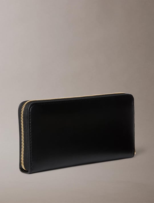 Calvin Klein Calvin Klein Kadın CK Desenli Kart Bölmeli Deri Siyah Cüzdan LV04F1077G-UB1