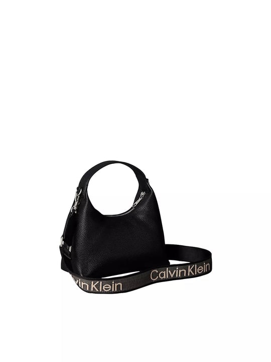 Calvin Klein Calvin Klein Kadın CK Logolu Çapraz Omuz Askılı Deri Fermuar Kapamalı Siyah Çanta LV04F3892G-UB1