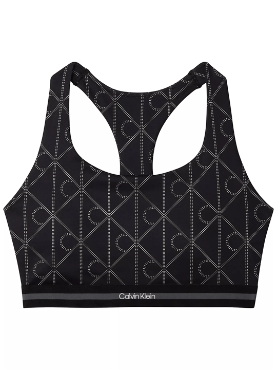 Calvin Klein Calvin Klein Kadın CK Yazı Desen Kolsuz Slim Fit Rahat Siyah Sporcu Sütyeni LVGWS6K347-ZKY