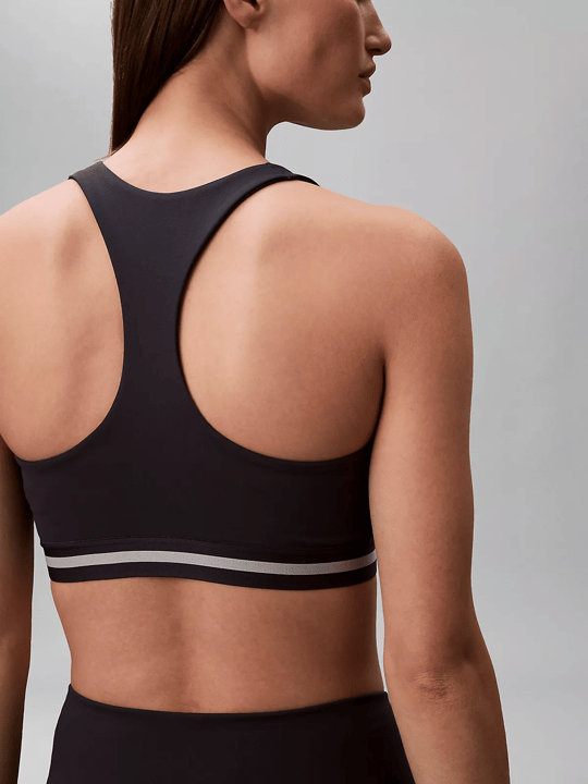 Calvin Klein Calvin Klein Kadın Dar Kalıp Logo Detaylı Elastik Bel Bantlı Crop Lacivert Sporcu Sütyeni LVGWS6K346-CCI
