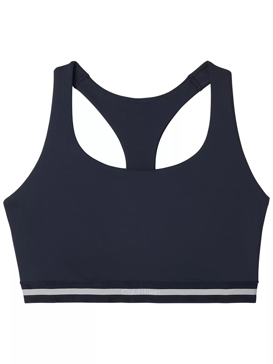 Calvin Klein Calvin Klein Kadın Dar Kalıp Logo Detaylı Elastik Bel Bantlı Crop Lacivert Sporcu Sütyeni LVGWS6K346-CCI