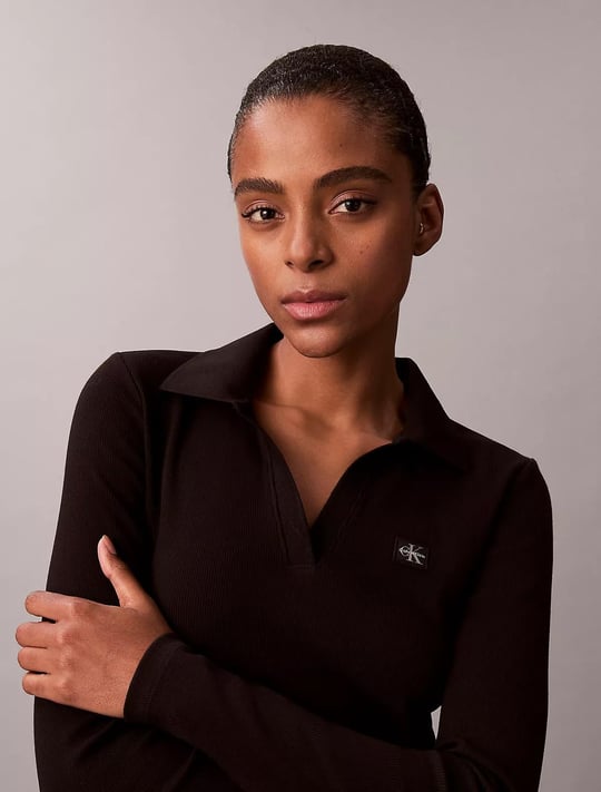 Calvin Klein Calvin Klein Kadın Dar Kesim Pamuklu Midi Boy Siyah Elbise LV047E202G-UB1