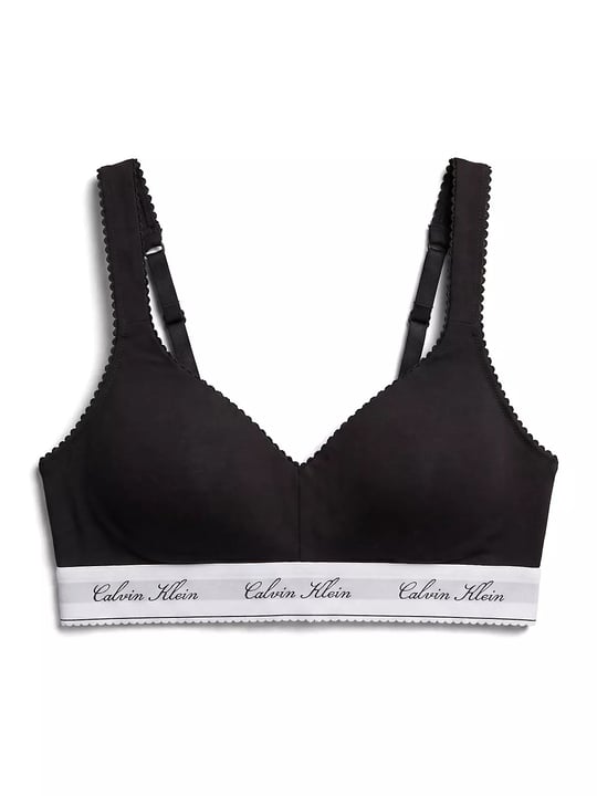 Calvin Klein Calvin Klein Kadın Dar Kesim İnce Askılı Siyah Bralet LV00QF9071-UB1