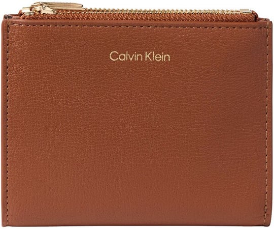 Calvin Klein Calvin Klein Kadın Deri Fermuar Kapama Nakit Ve Kart Bölmeli Metal Logo Kahverengi Cüzdan LV04F1135G-VG4