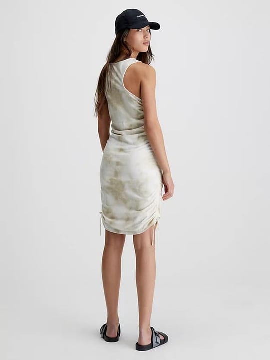 Calvin Klein Calvin Kleın Kadın Desenli Logolu Yuvarlak Yaka 0LA Elbise J20J221190-0LA