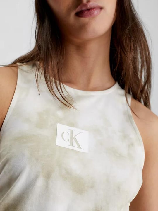 Calvin Klein Calvin Kleın Kadın Desenli Logolu Yuvarlak Yaka 0LA Elbise J20J221190-0LA