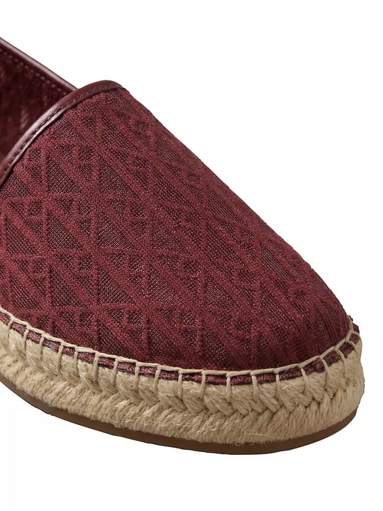 Calvin Klein Calvin Klein Kadın Dikiş Detaylı Düşük Bilekli Kanvas Bordo Espadril HW0HW03032-XB8
