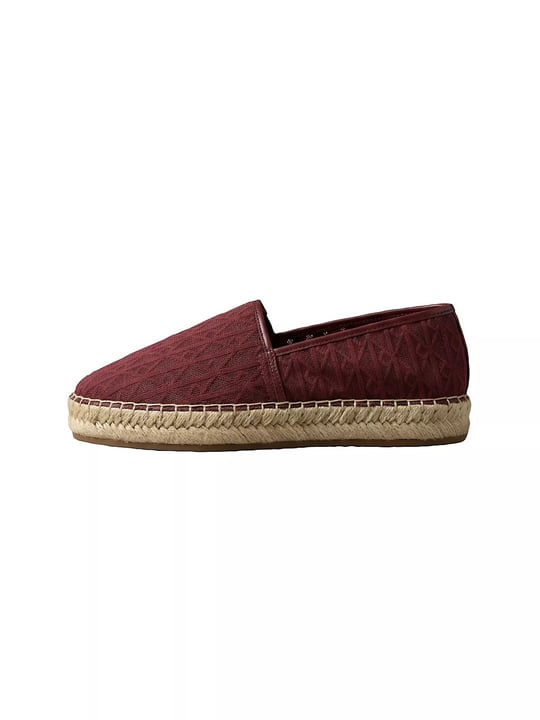 Calvin Klein Calvin Klein Kadın Dikiş Detaylı Düşük Bilekli Kanvas Bordo Espadril HW0HW03032-XB8