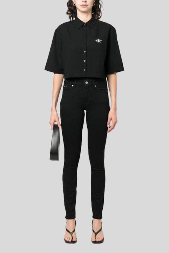 Calvin Klein Calvin Kleın Kadın Dokuma Kumaş  Normal Bel  Düz Model Siyah Jeans J20J221582-1BY
